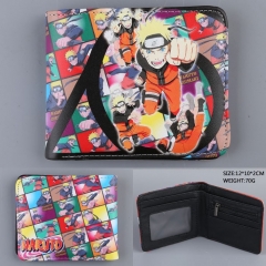 Naruto Cosplay Japanese Cartoon PU Folding Purse Anime Wallet