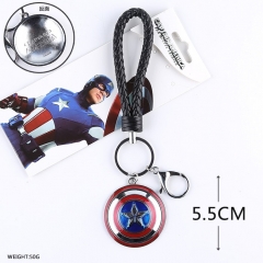 Captain America Cosplay Movie Hero Pendant Anime Keychain