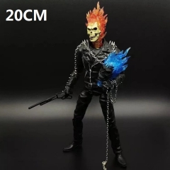 Ghost Rider Cartoon Toys Home Decoration Can Change Head Anime Figure 12CM