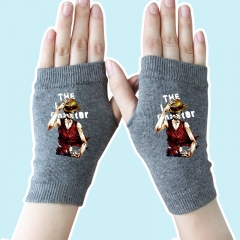 One Piece Luffy Cartoon Gray Half Finger Good Quality Anime Gloves 14*8CM