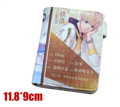 Love and Producer Cosplay Game ZhouQiluo Purse PU Leather Anime Wallet