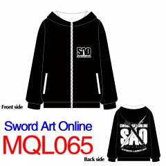 Sword Art Online Game Cosplay Good Quality Anime Warm Long Sleeve With Hat Hoodie