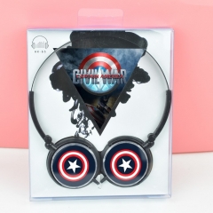 Captain America Cosplay Movie For Listening With Headset Anime Headphone