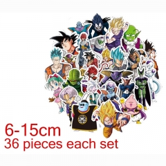 36pcs/set Dragon Ball Z Cartoon Picture Japanese Anime Sticker Decoration