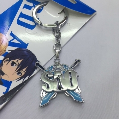 Sword Art Online Cartoon Chain Accessories Wholesale Blue Anime Keychain