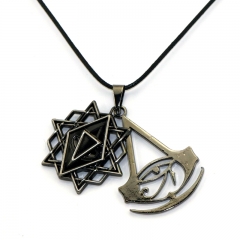 Assassin's Creed Cosplay Star Bronze Color Pendant Anime Necklace