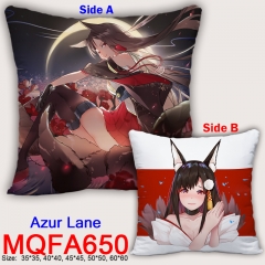 Azur Lane Popular Game Fashion Two Sides Anime Square Pillow  45*45CM