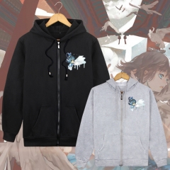 2Colors Vocaloid Luo Tianyi Print Beautiful Girl Long Sleeve Zipper With Hat Anime Hoodie
