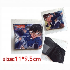 Detective Conan Cartoon Purse Wholesale Short Anime PU Leather Wallet