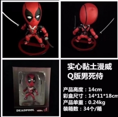 Q versions Deadpool Anime Figure PVC Toys 14cm 240g