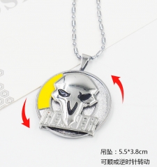 Overwatch Reaper Rotatable Pendant Anime Necklace