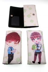 Love and Producers Cosplay Game Cartoon Folding PU Purse Anime Long Zipper Wallet