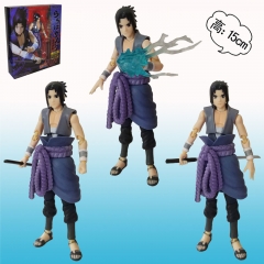 SHF Naruto 2 Generation Uchiha Sasuke Cartoon Model Toys Japanese Anime Figure 14cm