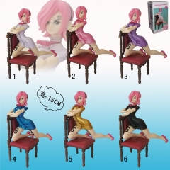 14.5CM One Piece Vinsmoke Reiju Japanese Anime PVC Model Toys Figure With Chair