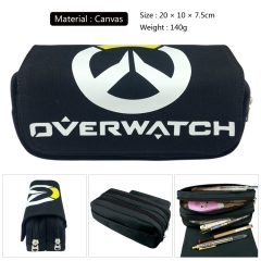 Overwatch Cosplay Game Cartoon Canvas For Student Anime Pencil Bag