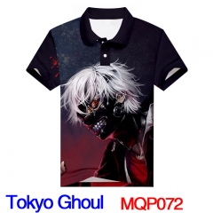 Tokyo Ghoul Cosplay 3D Print Fashion Anime T Shirts Good Quality Anime Short Sleeves Polo T Shirts