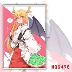 Miss Kobayashi's Dragon Maid Lovely Girl Painting Hanging Wall Scroll Home Decoration Poster Cosplay Wallscrolls 280G