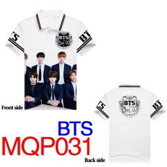 BTS Popular Korea Star Team Cosplay Print T Shirts Wholesale Anime Short Sleeves Polo T Shirts