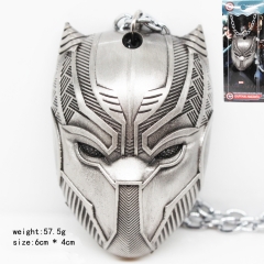Black Panther Cosplay Movie Cartoon Sliver Mask Decoration Anime Necklace