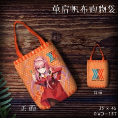 DARLING in the FRANXX Cosplay For Girl Canvas Anime Casual Shoulder Shopping Bag