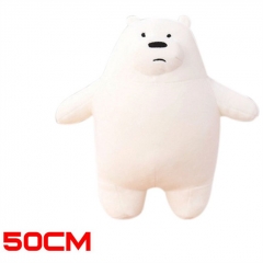 We Bare Bears Anime Ice Bear Cute Soft Plush Doll Kids Gifts Toy 50cm