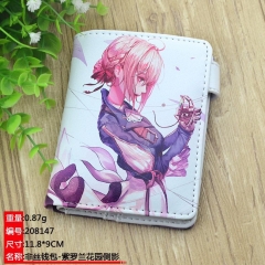 Violet Evergarden Cosplay Japanese Cartoon Anime PU Leather Wallet and Purse