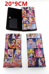 Pretty Soldier Sailor Moon Cosplay Japanese Cartoon Anime PU Leather Long Wallet