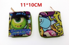 Monsters University Anime Zipper PU Leather Wallet