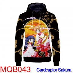 Card Captor Sakura Cosplay Long Sleeves Hoodie Print Warm Anime Hooded Hoodie M-3XL