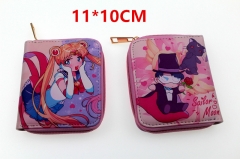 Pretty Soldier Sailor Moon Anime Zipper PU Leather Wallet