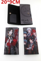 Kuroshitsuji / Black Butler Cosplay Japanese Cartoon Anime PU Leather Long Wallet