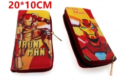 Marvel Comic Iron Man Movie Anime PU Leather Zipper Wallet