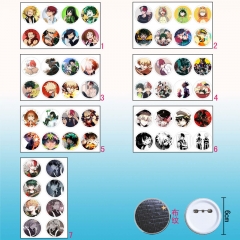 Boku no Hero Academia / My Hero Academia Cosplay Cartoon Decoration Cloth Anime Brooch Pin (8pcs/set)
