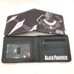 Marvel Movie Hero Black Panther Cartoon PU Wallet