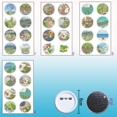 Travel Frog Cosplay Cartoon Decoration Cloth Anime Brooch Pin (8pcs/set)