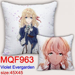 Violet Evergarden Cosplay Two Sides Print Long Square Style Soft Pillow Wholesale Comfortable Good Quality Anime Pillow 45*45CM