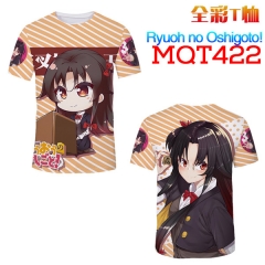 Ryuoh no Oshigoto Cosplay 3D Print Anime T Shirts Anime Short Sleeves T Shirts