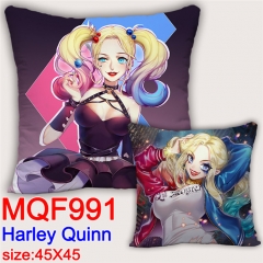 Suicide Squad Harley Quinn Cosplay Two Sides Print Square Style Soft Pillow Wholesale Comfortable Good Quality Anime Pillow 45*45CM
