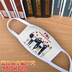 K-POP BTS Bulletproof Boy Scouts Cosplay Cartoon Mask Space Cotton Anime Print Mask