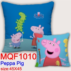 Peppa Pig Cartoon Cosplay Two Sides Print Soft Pillow Wholesale Comfortable Anime Pillow 45*45CM