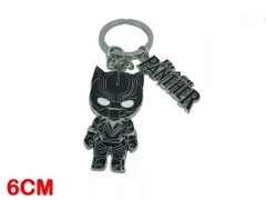 Marvel Movie Hero Black Panther Anime Alloy Cute Cartoon Keychain