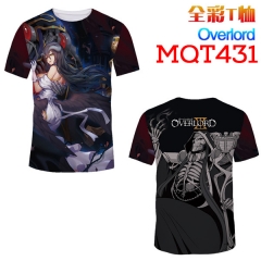 Overlord Cosplay 3D Print Anime T Shirts Anime Short Sleeves T Shirts