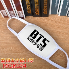K-POP BTS Bulletproof Boy Scouts Cosplay Cartoon Mask Space Cotton Anime Print Mask