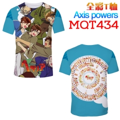 Axis Powers Hetalia Cosplay Print Anime T Shirts Anime Short Sleeves T Shirts