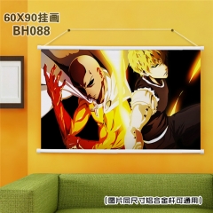 Japan One Punch Man Cartoon Painting Anime Poster Fancy Wall Scrolls