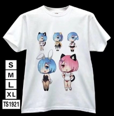 Re: Zero Kara Hajimeru Isekai Seikatsu Cosplay Cartoon Modal Cotton Anime T shirts