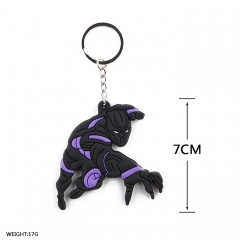 The Avengers Marvel Q Version Action Black Panther Two Sides Soft PVC Anime Keychain