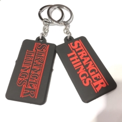 Stranger Things Two Sides Soft PVC Pendant Keyring Anime Fashion Keychain