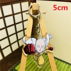 Cute Cartoon One Punch Man Anime Saitama Acrylic Keychain