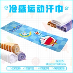 Cartoon Kawaii Doraemon Coolcore Ice Towel Sports GYM Towel